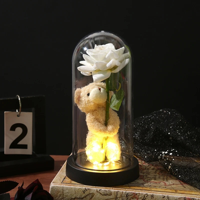 Eternal Rose LED Glass Dome — Romantic Light-Up Flower Gift